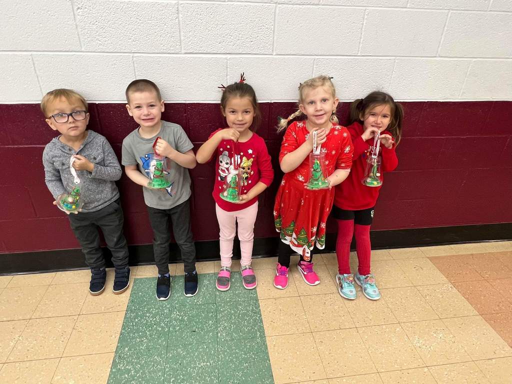 Students sharing their Christmas trees.