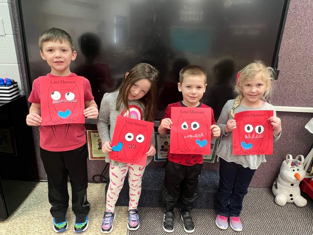 students with their Love Monster creations