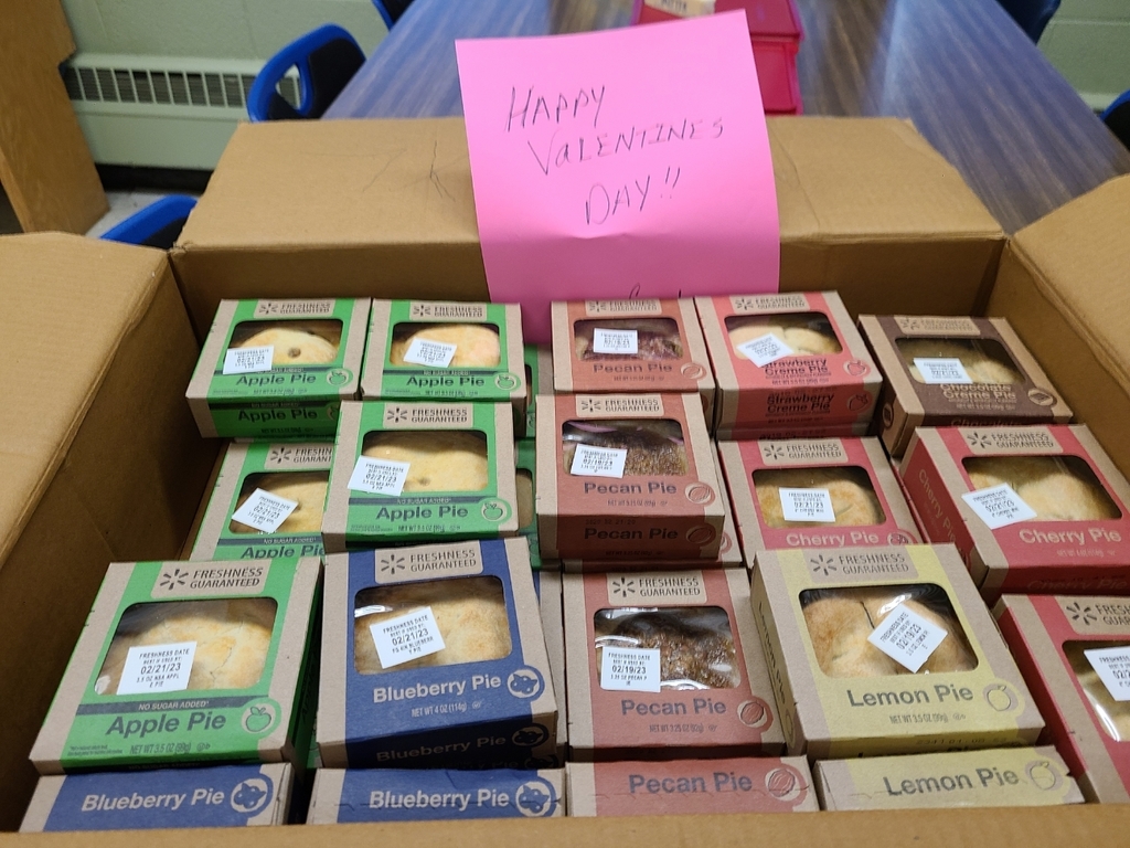 a box of pies from Carol