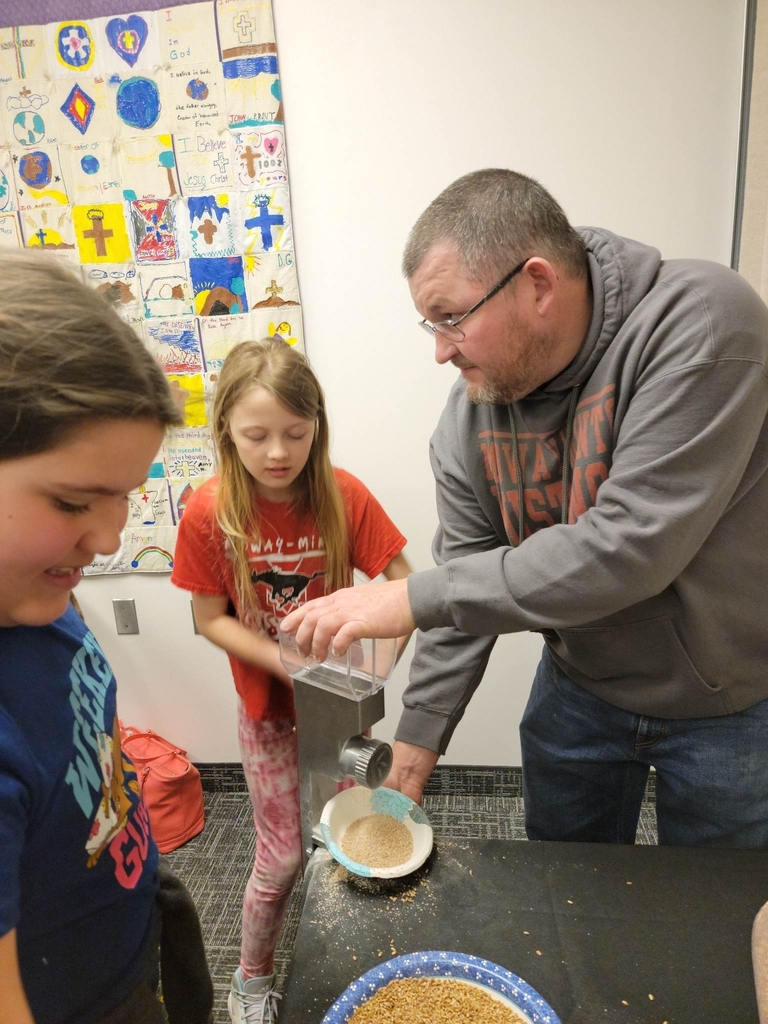 grinding wheat into flour