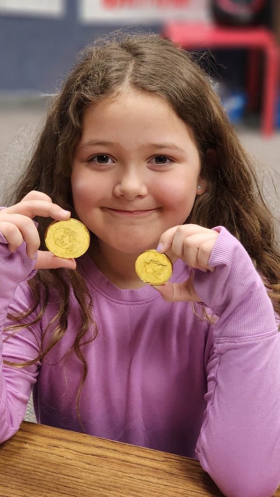 a girl with coins