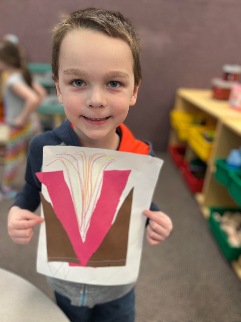 a student with the letter V.