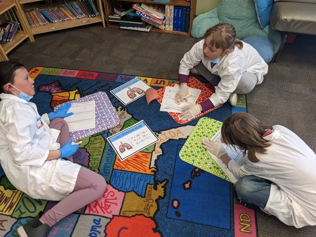 3 doctor third graders working on the order of operations