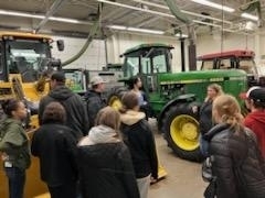 students learning about John Deere