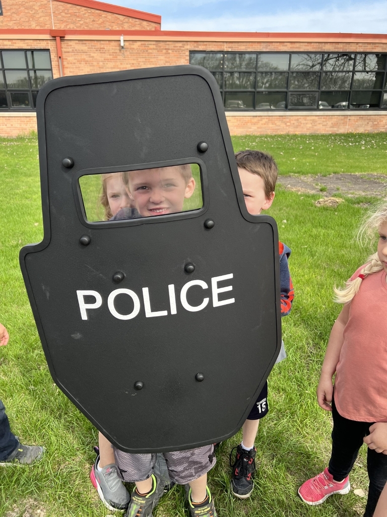 trying out the police shield