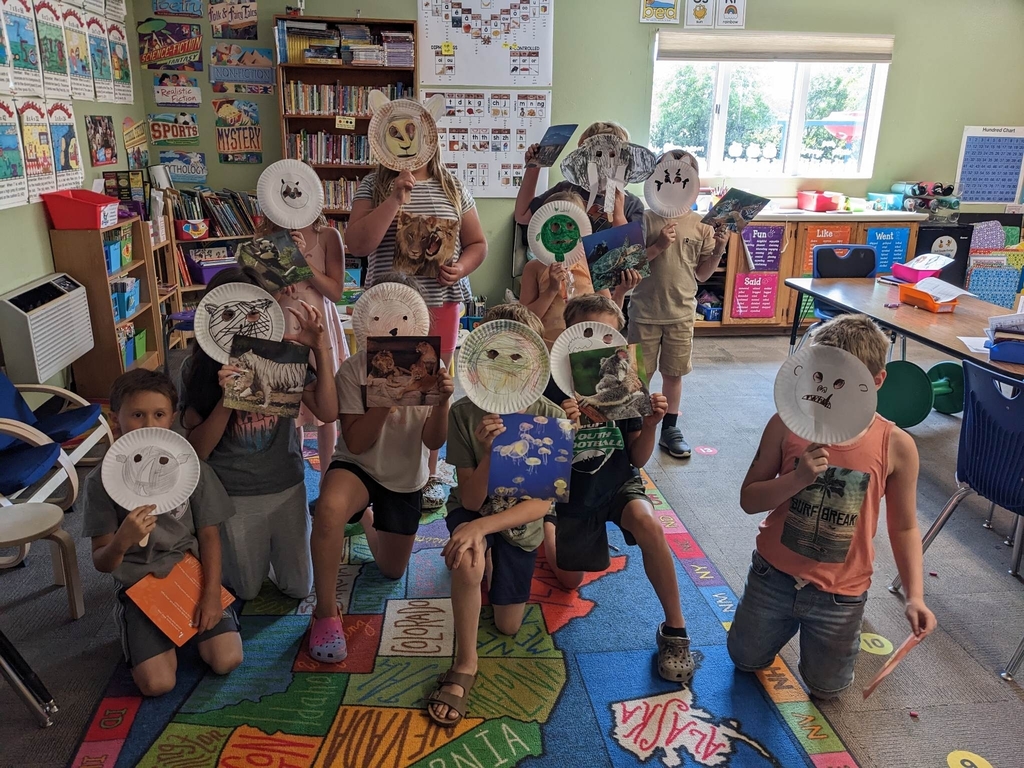 Kids with snimal masks